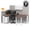 Dark Tone Desk Silver Paint, variant on CubiclesDotcom U-Shaped Powered Workstation 5' x 7' Modular Office Cubicle with Storage & Privacy Panels, Powder-Coated Steel Frame Office Desk, Self-Assembly, Dark Tone Desk Silver Paint