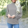 thumbnail image 2 of HAiming Sweatshirts for Women Puff Long Sleeve Turtleneck Pullover Tops 2025 Fall Plus Size Loose Casual Clothes, 2 of 7