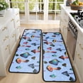 thumbnail image 4 of Kitchen Rugs Sets Of 2,Colorful Mushroom Pattern Light Blue Pattern Anti Fatigue Kitchen Mat Rugs Non Slip Washable,Decorative Kitchen Floor Mats for Kitchen,Sink,Laundry,17"x47"+17"x47", 4 of 5