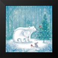 thumbnail image 2 of Cave, Joanne 20x20 Black Modern Framed Museum Art Print Titled - Polar Bear Christmas, 2 of 5