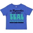 thumbnail image 3 of Inktastic In September We Wear Teal Ovarian Cancer Awareness Boys or Girls Toddler T-Shirt, 3 of 5