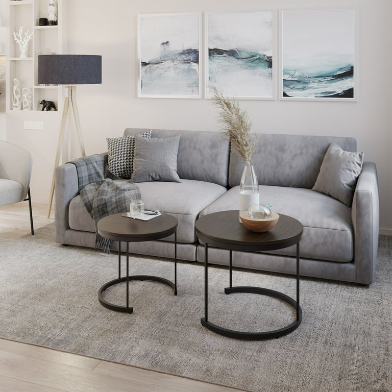 Lavish Home Nesting Coffee Table Small Round Tables Nest Together