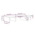 thumbnail image 4 of vidaXL Monitor Stand White 60x24x10.5 cm Solid Wood Pine, 4 of 5