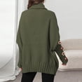 thumbnail image 4 of YueHuiYing Womens Turtleneck Oversized Sweater Chunky Pullover Sweater Casual Fall Loose Knit Jumper Top, 4 of 6