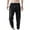 Black, variant on Men's Pants Relaxed Cigarette Lace-Up Snake Gold Track Pants Drawstring Trousers Solid Color Elastic Waist Pants