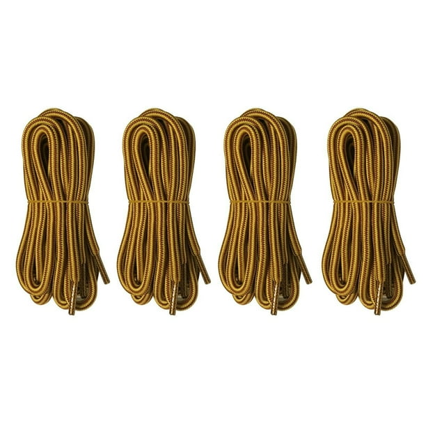 yellow and brown boot laces