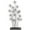 Black Tall Abstract Floral Rectangle 16" x 7" x 40", variant on 22" x 60" Gold Metal Tall Floral Sculpture with Crystal Embellishments, by DecMode