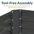 thumbnail image 6 of Sunnydaze 41" x 35" x 12.25" Hexagon Gray Galvanized Steel Outdoor Raised Garden Bed, 6 of 12