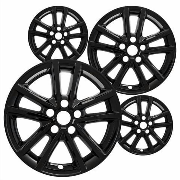 16 inch Gloss Black ABS Wheel Skins Set Compatible with 2015-2018 Ford Focus SE & Impostors for 10010 Wheel Series