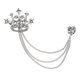 thumbnail image 2 of 2 Broches Elegantes de Corona Imitación, Cadena con Borlas, Clip para Cuello, Camisa, Alfileres de Boda Fernando Broche de corona para hombre, 2 of 8