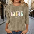 thumbnail image 2 of Camiseta de Cuello Redondo Impresa Casual de Manga 3/4 de Mujer Y Blusas, Tops de Moda de Otoño E Invierno, 2 of 7