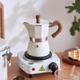 thumbnail image 2 of Espresso Maker, 3 Espresso Cup Moka Pot - 5oz Manual Cuban Coffee Percolator Machine Premium Aluminum Moka Italian Espresso, 2 of 5