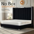 thumbnail image 4 of Merluxy Queen Bed Frame with 58" Tall Headboard,  ,Velvet Black, 4 of 9