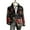 Black, variant on Men's Plaid Blazer Christmas Printed Casual Sports Coat Slim Fit Suit Jackets for Party Wedding Holiday Multicolor S