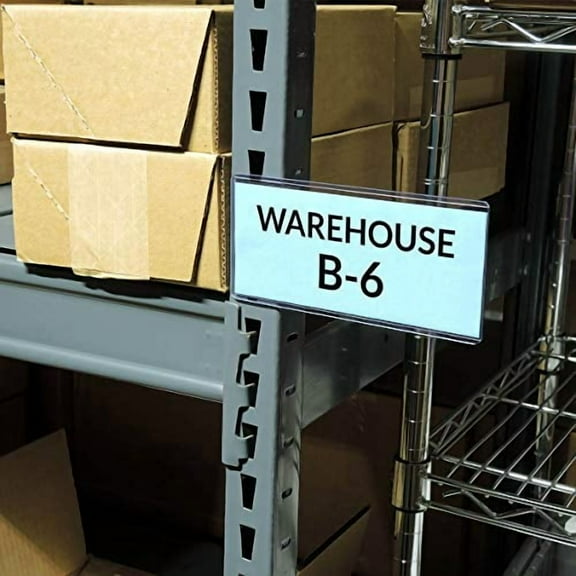 StoreSMART - Rigid Magnetic Sign Holders - 3" x 7" - 10 Flags - HPPFLAG-SIGN-10