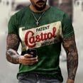 thumbnail image 4 of Castrol Oil Retro Distressed Men's T-shirt 3D Printed Oversized Motorcycle Racing Short Sleeved Top for Men's Street Clothing, 4 of 6