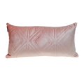 thumbnail image 1 of HomeRoots 402831 Quilted Diamonds Velvet Solid Color Lumbar Pillow, Pink, 1 of 1