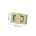 thumbnail image 2 of 2 Sets Rectangular Purses Twist Lock 32mm x 20mm Clutches Closures for DIY Bag Making, Brussed Brass, 2 of 4