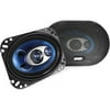 Pyle PL463BL Blue Label 4x6In 240W 3 Way Triaxial Car Speaker Stereo 2 Pack