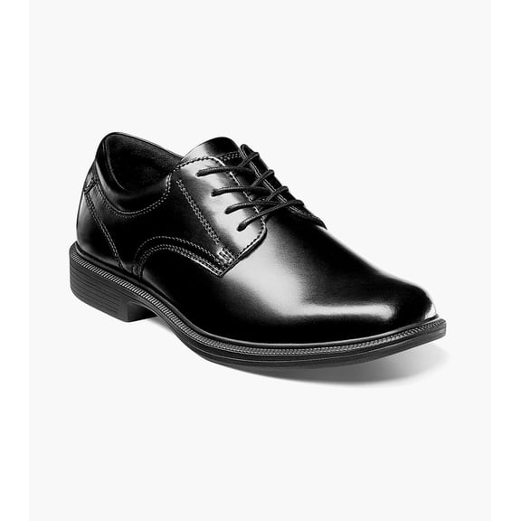 Nunn Bush Baker Street Men's Plain Toe Oxford, Black, 7.5