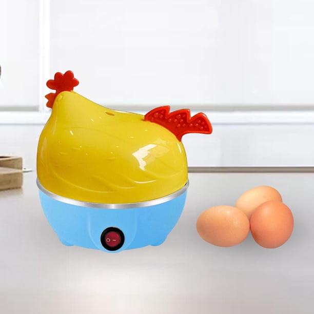Olla multifunción para 7 huevos, hervidor de huevos con apagado automático, vaporizador de huevos para Camping, hogar, cocina, dormitorio, RV Azul Macarena cocedor de huevos