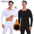 thumbnail image 2 of Thermal Underwear for Men Long Johns With Fleece Lined Set Set Cold Weather Winter Top Bottom, 2 of 5
