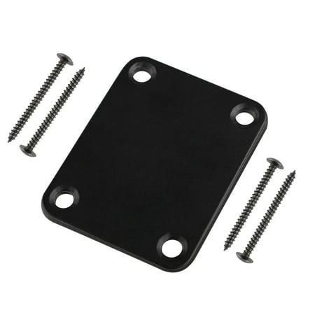 - TSV 4-Bolt Neck Plate with Crews Chrome for Fender Replacement Electric Guitar Part, 1-Pack