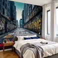 thumbnail image 2 of Graffiti Wallpaper Graffiti Alley Vibrant Street Art Peel and Stick Wall Murals 100"H x 144"W Removable PVC Wall Paper Self-Adhesive Wall Paintings Art Decor for Bedroom Living Room, 2 of 7