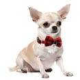 thumbnail image 2 of Mumup 1/2Pack Red Plaid Cat Collar with Bell and Bow, Breakaway Kitten Collar with Bells Bowtie Puppy Collars for XXS Xs Small Little Tiny Pet Dogs Boy Girl, for Christmas Hoilday Birthday Party, 2 of 6