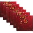 thumbnail image 6 of GZHJMY Merry Christmas Tree Ball Red Polyester Cloth Dinner Napkins with Hemmed Edges 1 Pack Oversized 20 x 20 inches for Wedding Party Family Holiday Decorative Washcloths, 6 of 7