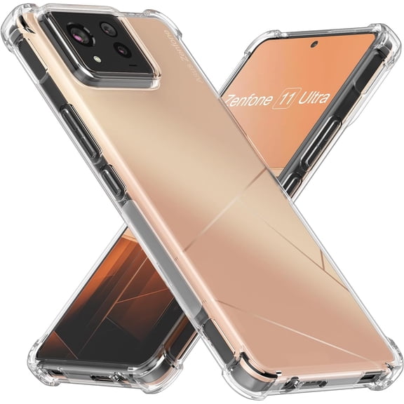 Case for ASUS Zenfone 11 Ultra, Clear Phone Cover with Reinforced Corner Bumper Shockproof Flexible TPU Case for Zenfone 11 Ultra - Transparent