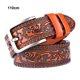thumbnail image 4 of Cinturón masculino Qarigey liso resistente al desgaste PU Naranja 110cm, 4 of 6