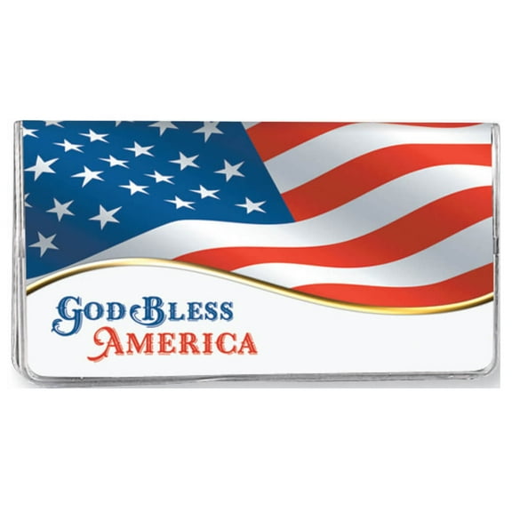 2 Yr Planner God Bless America Flag - Pocket Sized Calendar Ideal for Purses, Briefcases, or Backpacks – 6 ¾ inches x 3 5/8 inches