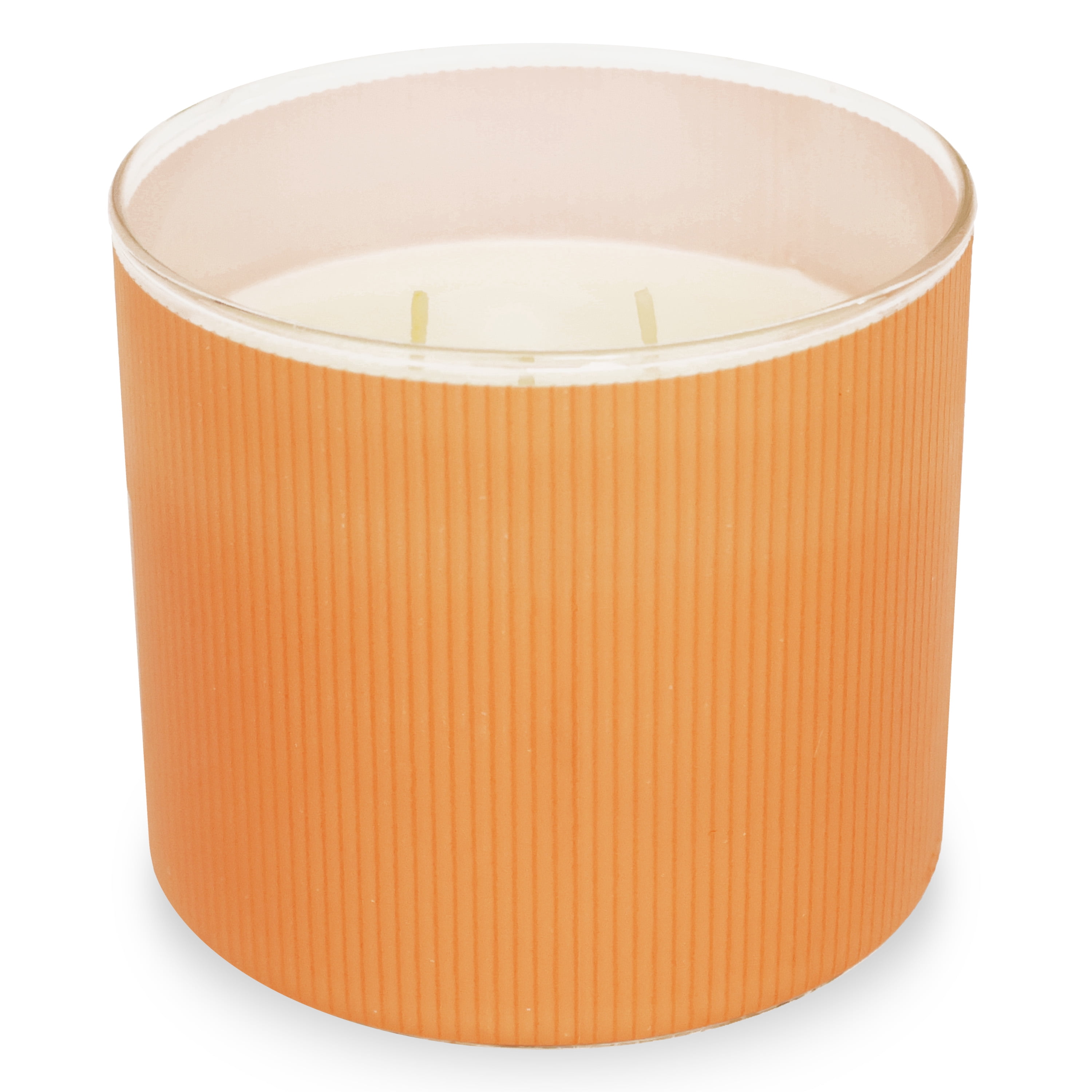 Mainstays 3-Wick Textured Wrapped Candle Lakeside Garden Fragrance, 14oz