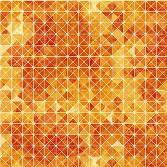 Quilting Treasures Soiree Diamond Geometric Orange 100% Cotton Fabric sold by The Yard