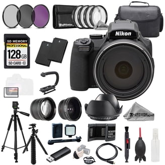 Nikon COOLPIX P1000 16.7MP, Zoom Lens, Wi-Fi, Video, 128GB Card +