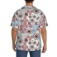 thumbnail image 5 of Xecao offers the Abstract Floral for Men's Casual Short-sleeved Shirt, a button-up collared shirt with a pocket, perfect for beach vacations and yacht travel in the Medium size., 5 of 7