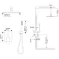 thumbnail image 3 of Brushed Nickel Shower System Bathroom 12 Inch Rain Shower Head Ceiling Mount with Handheld Luxury High Pressure Shower Combo Set Shower Faucet Rough-in Valve Body and Trim Included, 3 of 3