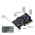 thumbnail image 4 of 5 Port SATA III PCIE X4 to SATA 3.0 PCI Express Converter Computer Hard Disk SATA Expansion Card Ada, 4 of 5