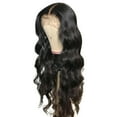 thumbnail image 2 of YSGFHGJW Wigs Human Hair,Long Roll Curly Hair Middle Score Wig Fashion Natural Wig High Temperature Wire 30in Long Wig For Women Daily Life,Black, 2 of 7