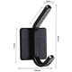 thumbnail image 3 of Gancho para bata de toalla Acero inoxidable Sin taladrar Baño Cocina Superficie pulida 4PCS Black.Silver, 3 of 5
