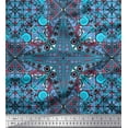 thumbnail image 1 of Soimoi Velvet Fabric Mandala Kaleidoscope Fabric Prints by Yard 58 Inch Wide, 1 of 1