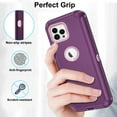 thumbnail image 6 of Compatible with iPhone 13 Pro Max 2021 6.7 inch Phone Case Hybrid Rugged Shockproof Hard Protective Drop Proof Full Body Heavy Duty Mobile Cell Cover for iPhone13promax 5G 13Max Plus Women Men Purple, 6 of 7