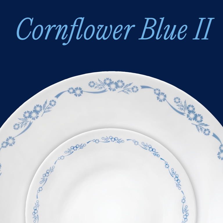 Cornflower Blue Glass Dinnerware Set, Service for 4 photo 2