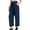 Navy, variant on Vivianyn HD Women's Ruffled Paper Bag Waist Pants, Tie Front Wide Leg Trousers with Pockets,Navy,Size S-XXL