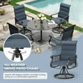 thumbnail image 3 of UDPATIO Patio Swivel Dining Chairs Set of 8, Outdoor Swivel Chairs High Back with All Weather Padded Textilene, Metal Rocking Frame for Lawn Garden Backyard, Navy blue, 3 of 8