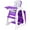 Purple, variant on Baby High Chair, 4-in-1 Convertible Baby Highchair/Booster Seat/Toddler Recliner Chair/Table and Chair Set, Footrest & Safety Harness, 3-Position Adjustable Feeding Tray for Infant(Purple)