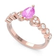 thumbnail image 2 of 1.25 Carat Beautiful Natural Diamond Pink Sapphire Gemstone Anniversary Ring for her Solid 18K Rose Gold Size 3 by Diamond-Capitals, 2 of 8