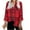Red, variant on Utoimkio Women's Long Sleeve Plaid Shirts Lapel Button Down Jacket Coats for Women with Pockets