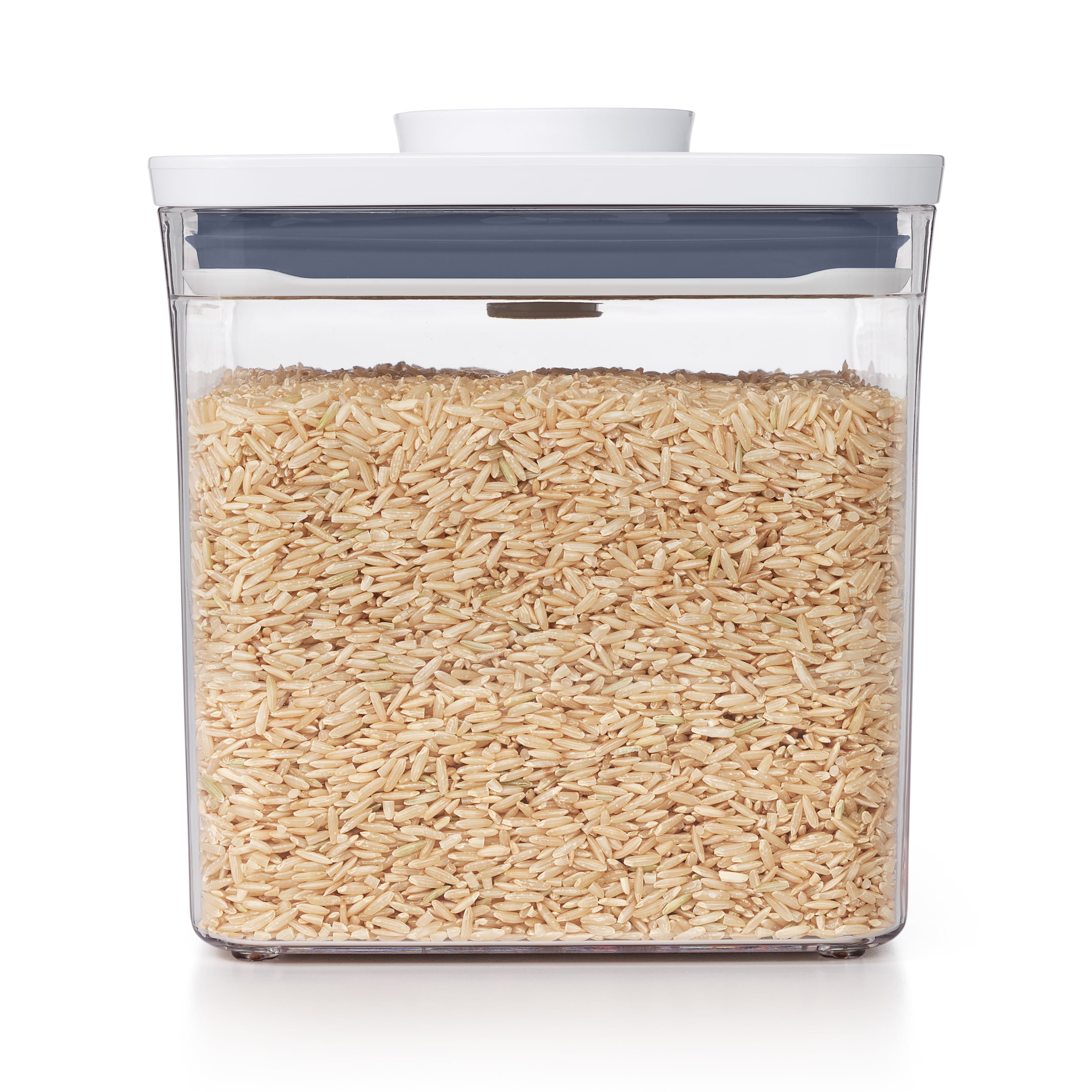 (2 pack) OXO POP Container 2.8-Qt Short Big Square Food Storage Container, White